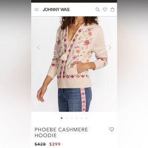 Johnny Was Phoebe Cashmere Hoodie